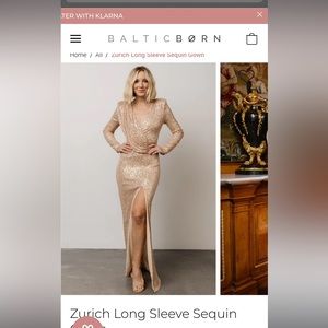 NWT Gold Sequin New Year’s Dress!